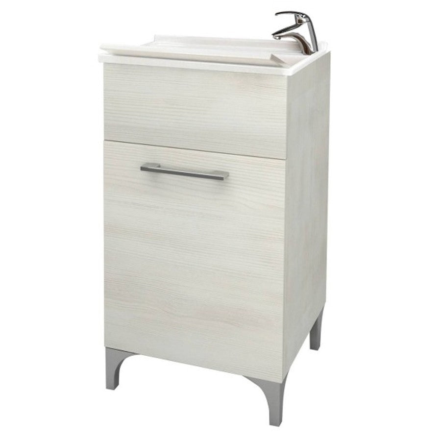 Lavatoio anta unica da cm 45x50 colore rovere bianco - HD casa