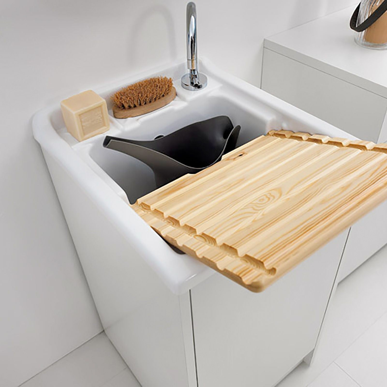 Lavatoio Lavapanni Domestica Colavene 45X50X86h cm con vasca e mobile contenitore - HD casa