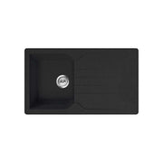 Lavello sintetico 1 vasca con gocciolatoio incasso Colorado nero 86x50 CM - HD casa