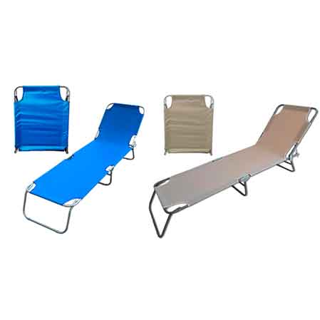 Lettini da spiaggia pieghevole 187x55x24 cm - colore beige - HD casa