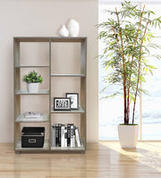 Libreria giorno 7 ripiani 80x24x126,5cm in legno rovere - HD casa