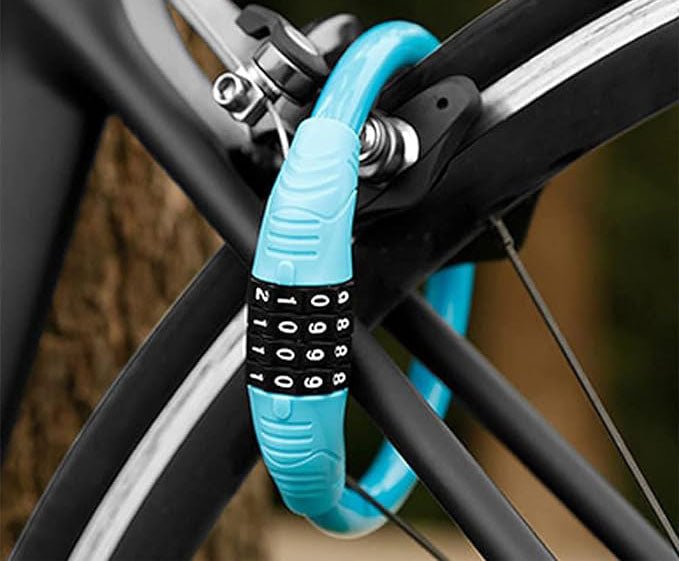 Lucchetto per bici e moto a combinazione 15 mm x 80 cm — Sikuro - HD casa