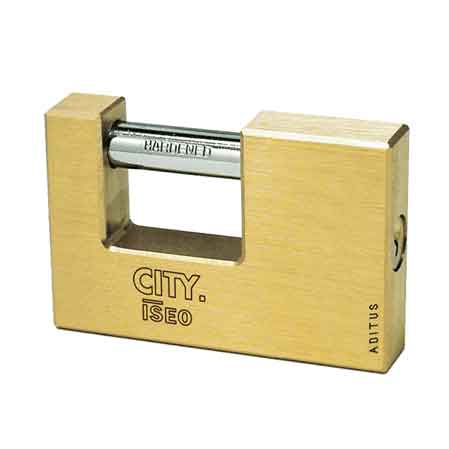 Lucchetto rettangolare per serranda Aditus ISEO 90 mm - HD casa