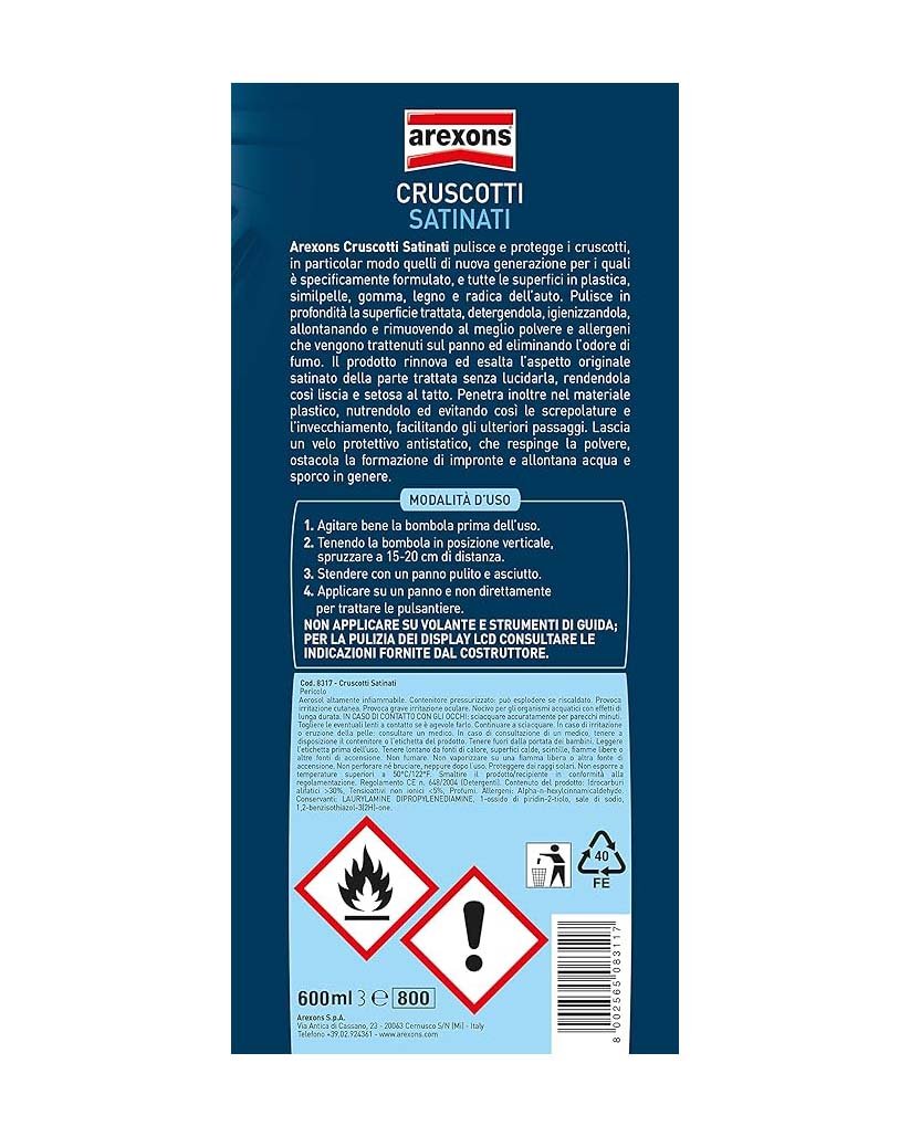 Lucida cruscotti Satinati Arexons 600 ml - HD casa