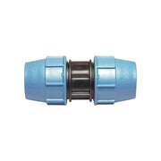 Manicotto doppio a compressione per accoppiamento tubo polietilene Unidelta Ø16x16 - PN16 - HD casa