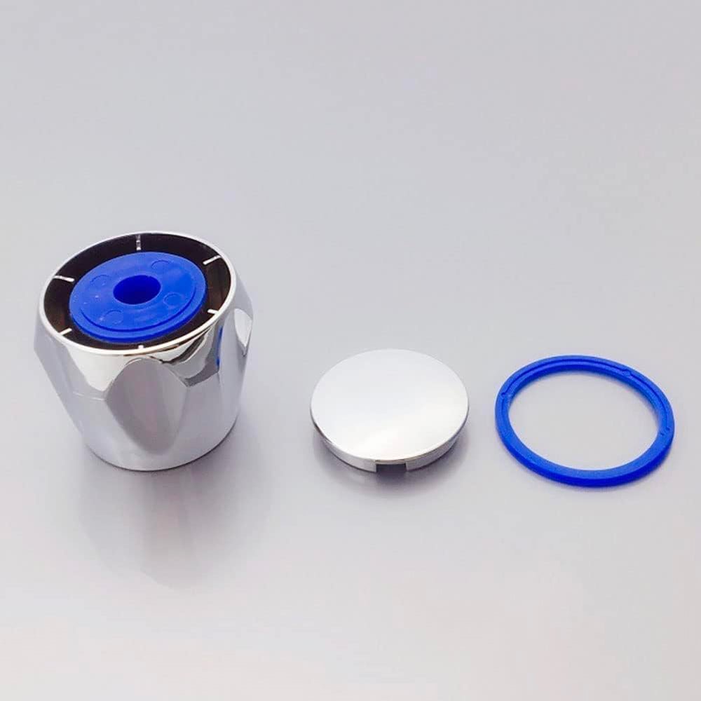 Maniglia per rubinetteria tradizionale con doppia placca blu e rossa 8x20 mm - HD casa