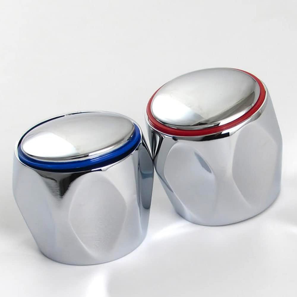 Maniglia per rubinetteria tradizionale con doppia placca blu e rossa 8x24 mm - HD casa