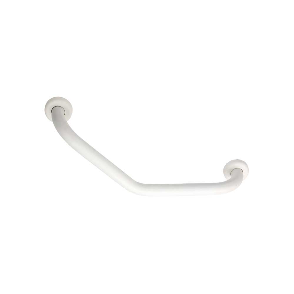 Maniglione di sostegno angolare a 45° per disabili 50 cm - bianco - HD casa