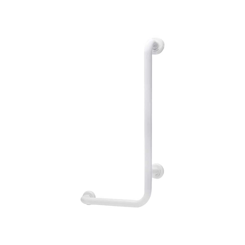 Maniglione di sostegno con montante per disabili bianco 35x67 cm - sinistro - HD casa
