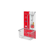 Mensola 1 ripiano rettangolare con gancio doccia 18x12x28 cm, pratica e elegante per il tuo bagno. - HD casa