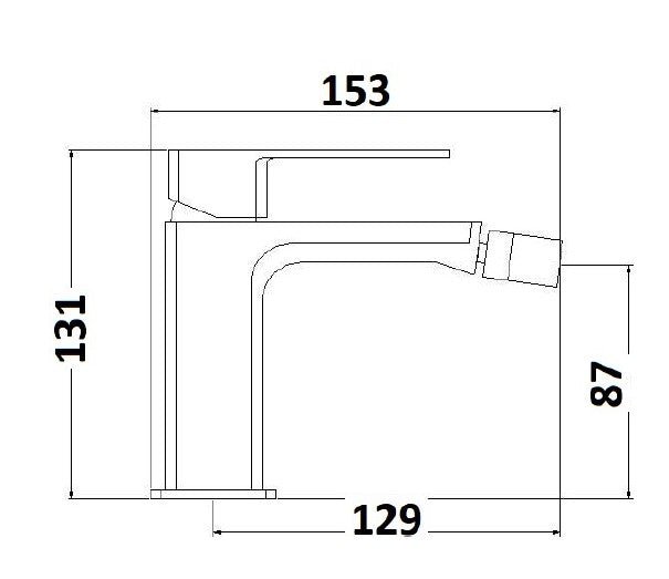 Miscelatore bidet monoforo in nichel spazzolato serie 23 con piletta clic - clac inclusa - HD casa