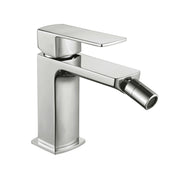 Miscelatore bidet monoforo in nichel spazzolato serie 23 con piletta clic - clac inclusa - HD casa