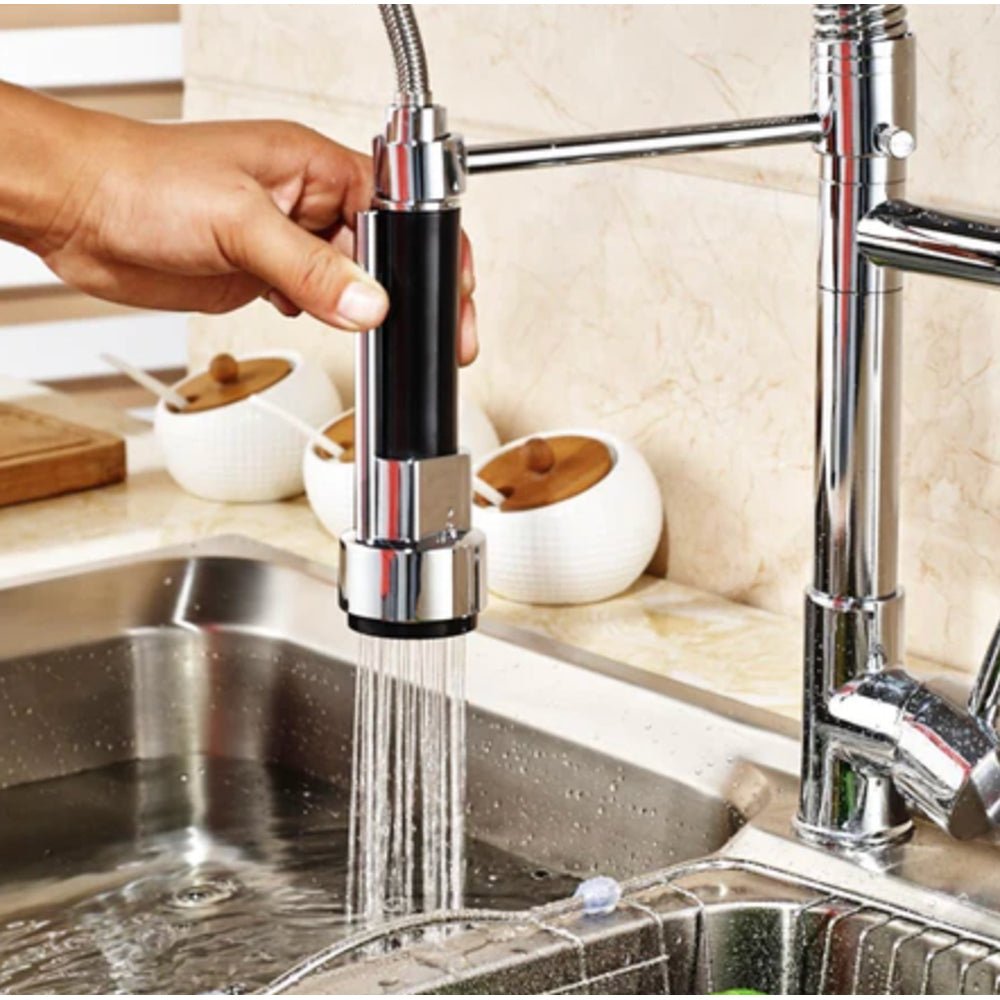 Miscelatore cucina industriale con doccetta prelavaggio stoviglie cromo — Porta & Bini - HD casa