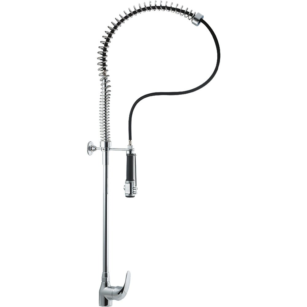 Miscelatore cucina industriale con doccetta prelavaggio stoviglie cromo — Porta & Bini - HD casa