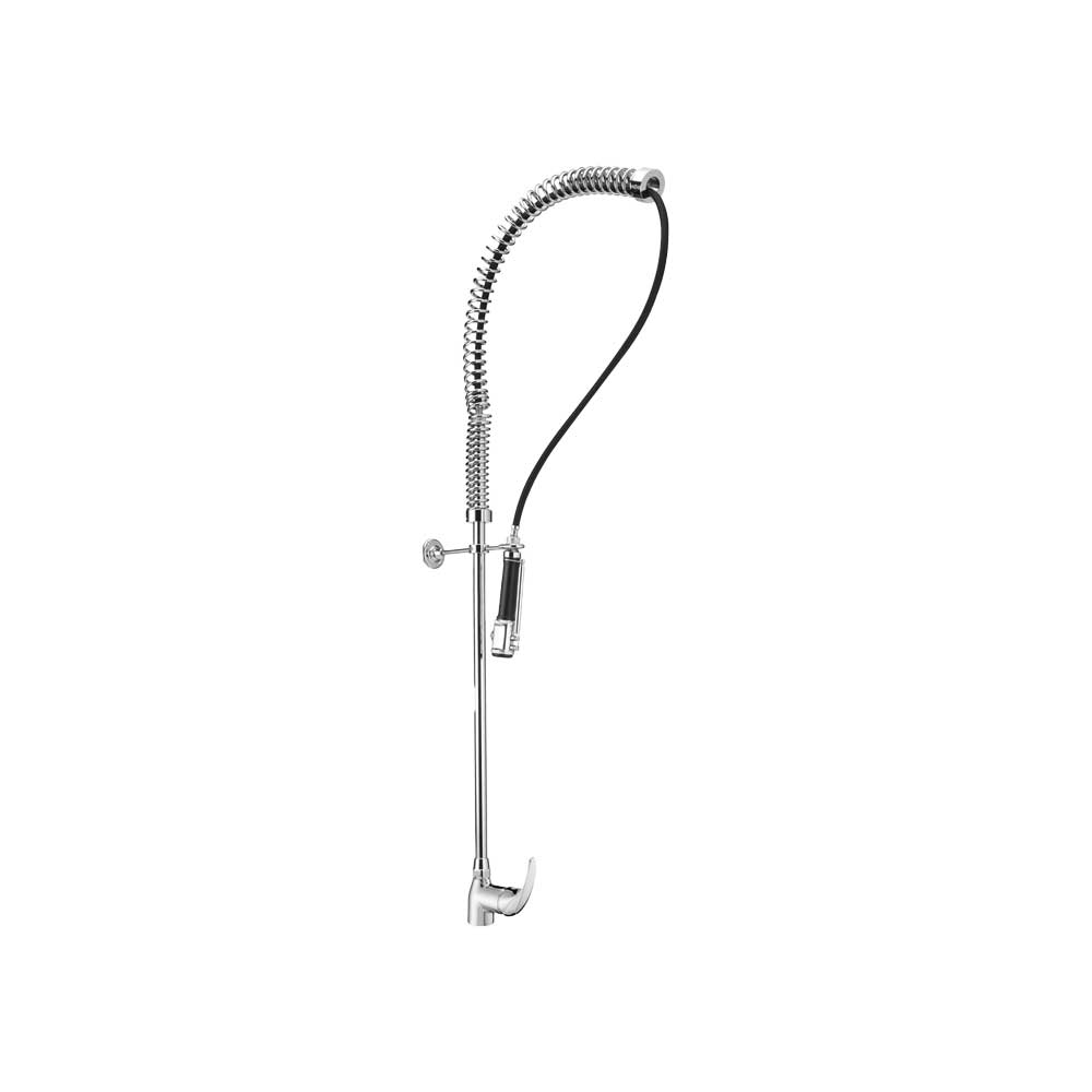 Miscelatore cucina industriale con doccetta prelavaggio stoviglie cromo — Porta & Bini - HD casa