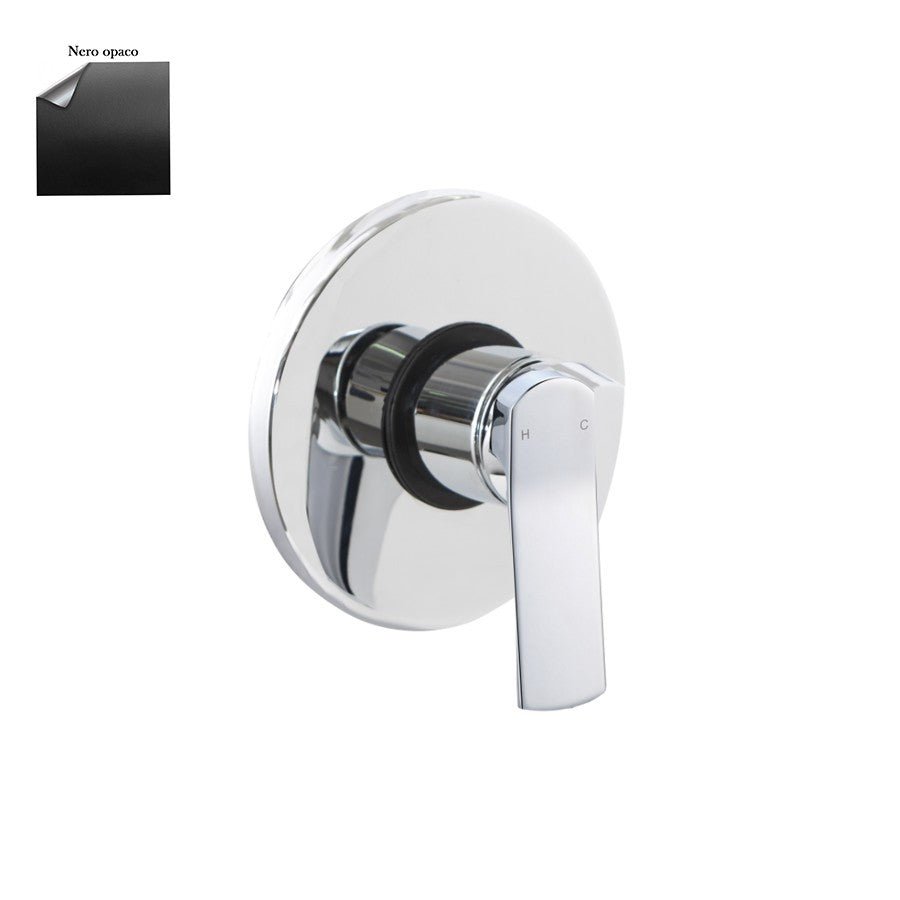 Miscelatore doccia ad incasso una via nero opaco modello Kora - HD casa