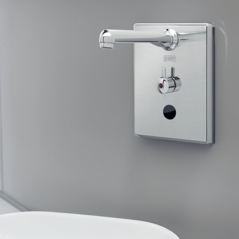 Miscelatore elettronico a fotocellula per lavabo a parete Speedy corrente 220V — DMP - HD casa