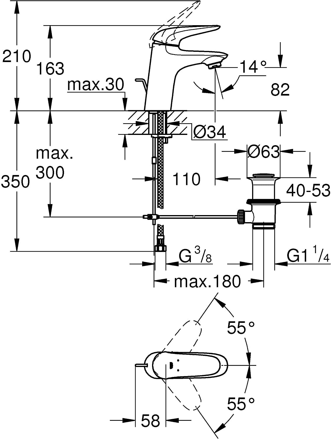 Miscelatore lavabo Grohe mod. Eurostyle monocomando taglia S - HD casa
