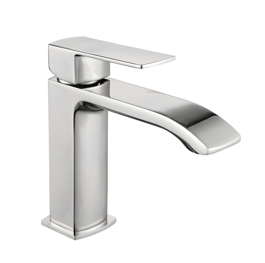 Miscelatore lavabo monoforo in nichel spazzolato serie 23 con piletta clic - clac inclusa - HD casa