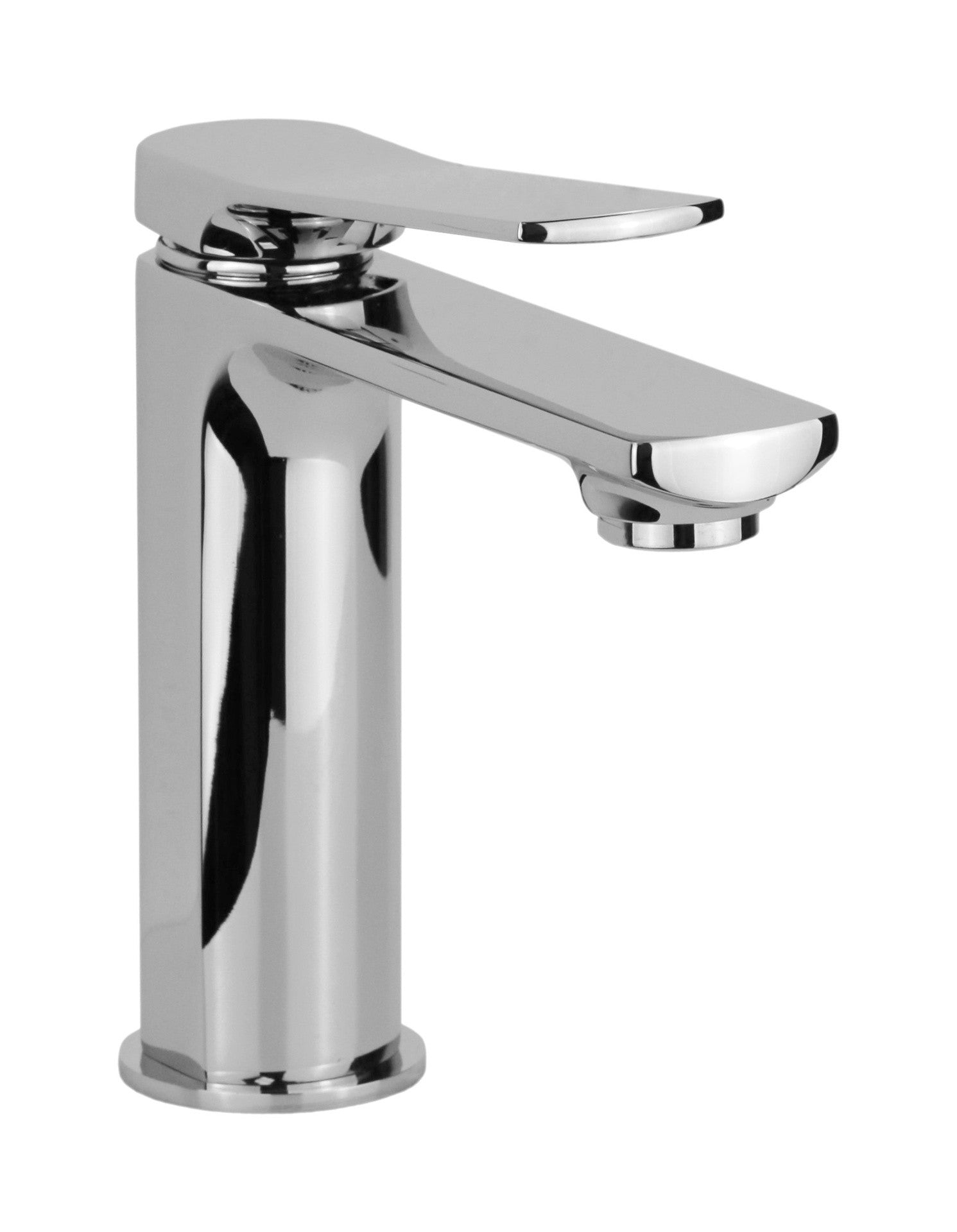 Miscelatore lavabo monoforo in ottone cromato modello Kora con leva inclinata e piletta clic - clac inclusa - HD casa