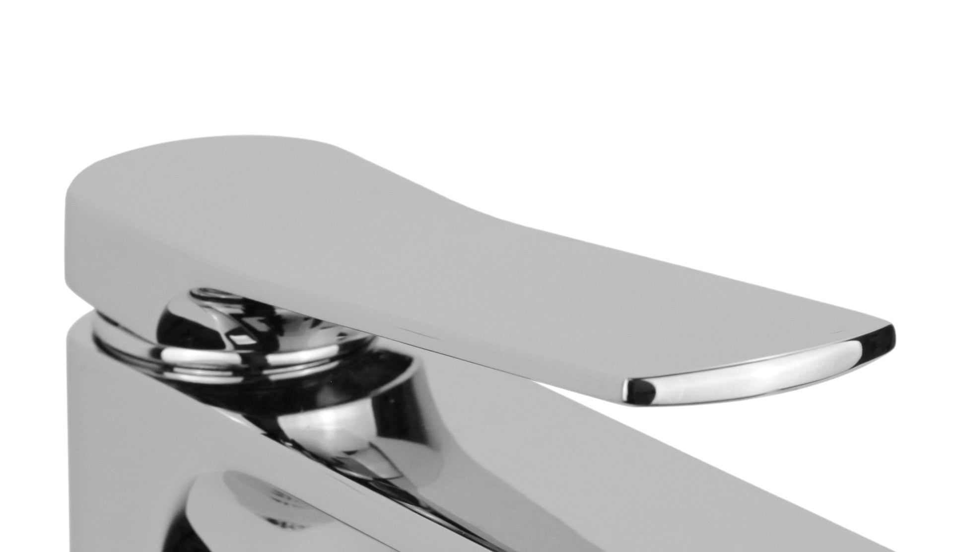 Miscelatore lavabo monoforo in ottone cromato modello Kora con leva inclinata e piletta clic - clac inclusa - HD casa