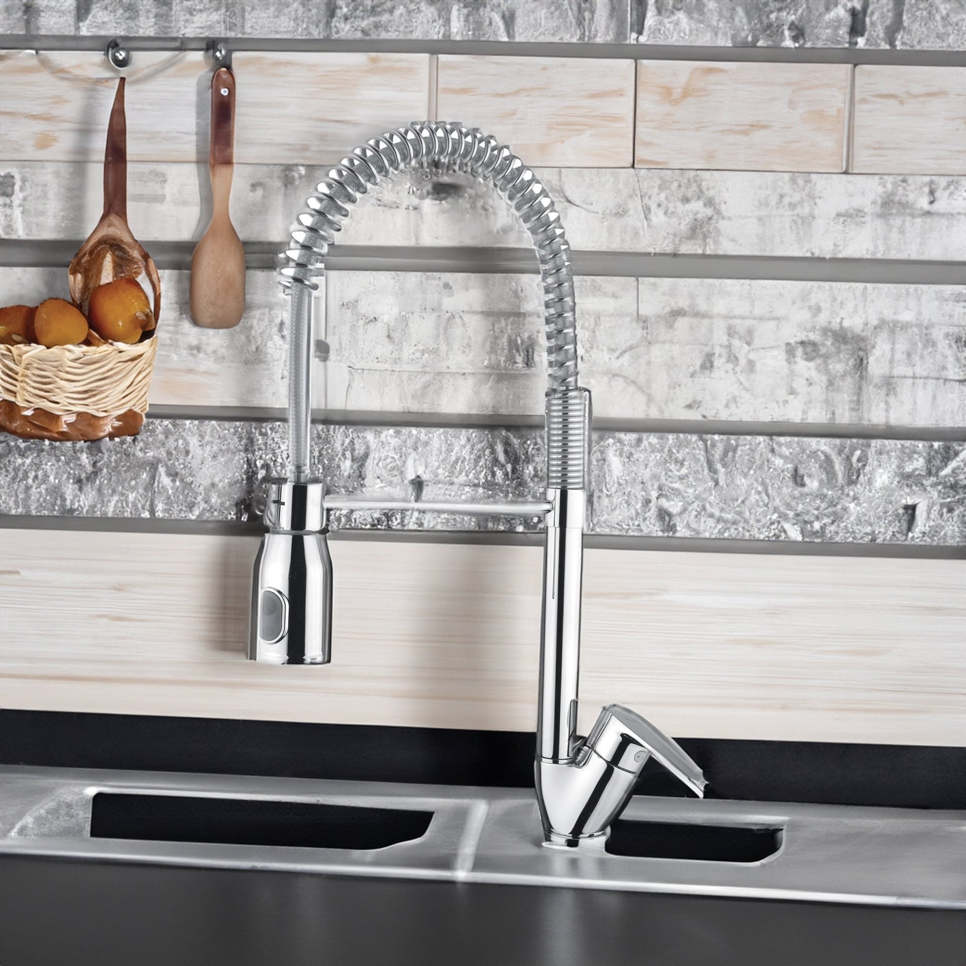 Miscelatore lavello a molla professional KING" cromo — Oioli - HD casa
