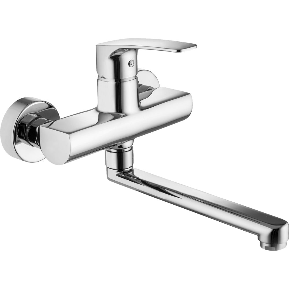 Miscelatore lavello a parete Lime con canna orientabile cromo — Paffoni - HD casa