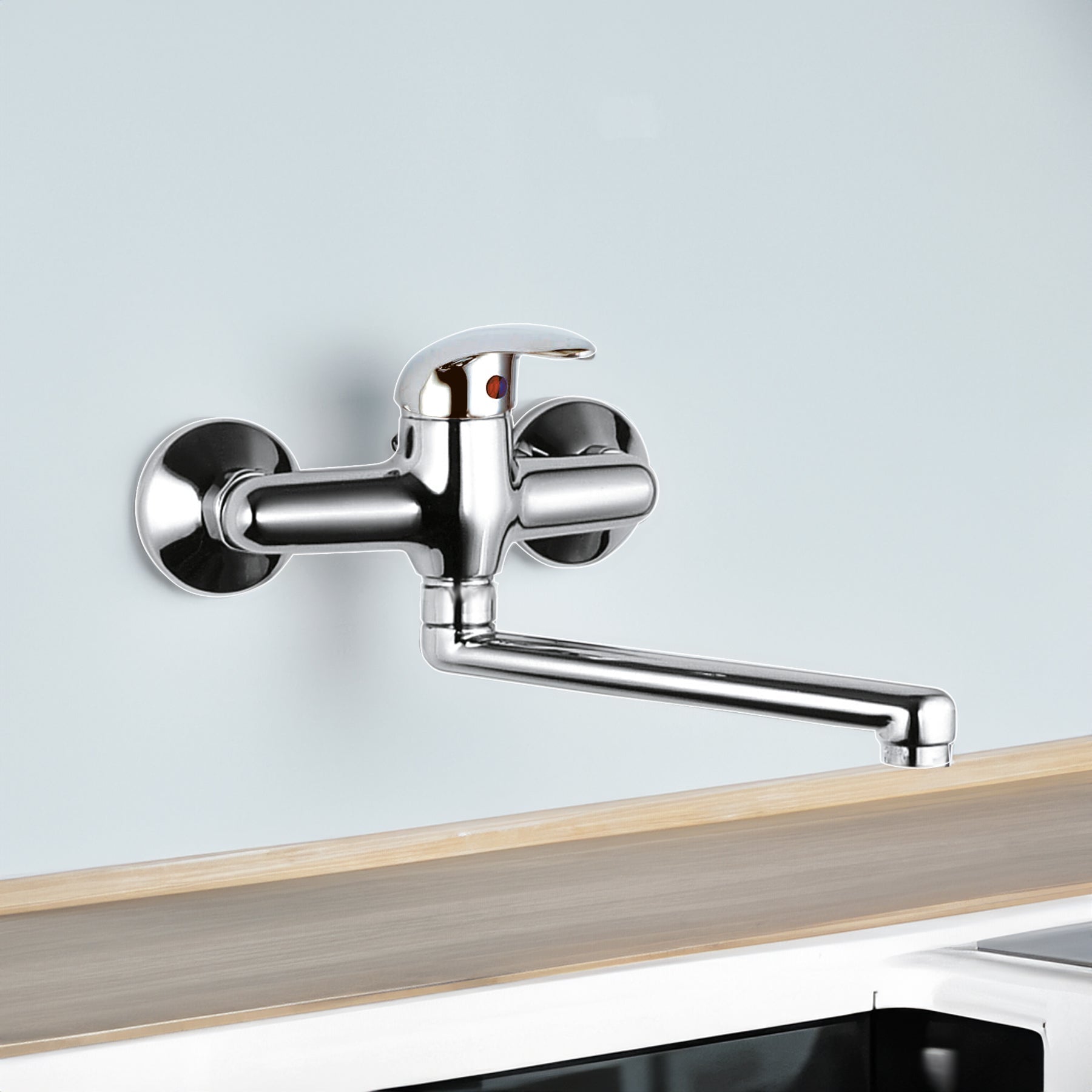 Miscelatore lavello a parete Prima cromo — Eurorama - HD casa