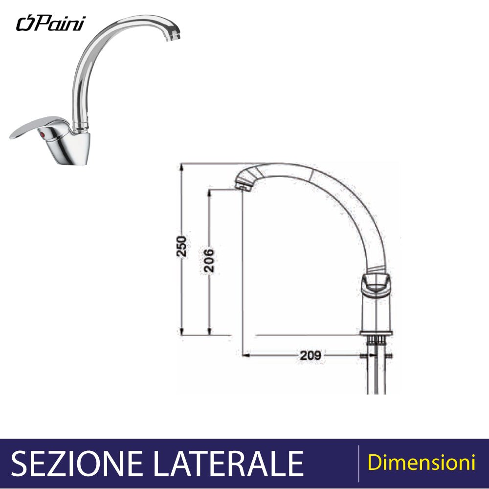 Miscelatore lavello bocca alta Prima cromo — Eurorama - HD casa
