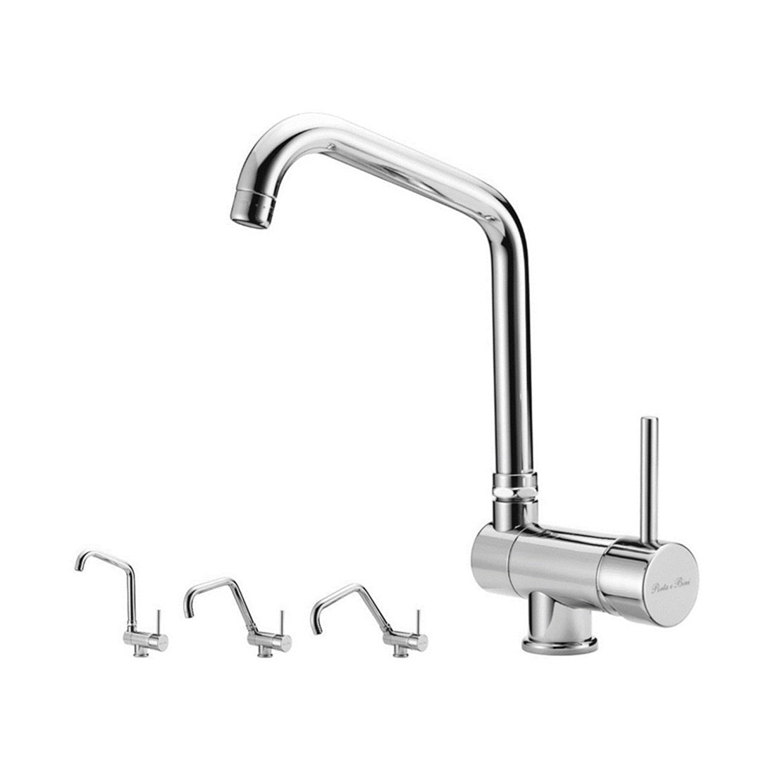 Miscelatore lavello con canna reclinabile sottofinestra cromo — Porta & Bini - HD casa