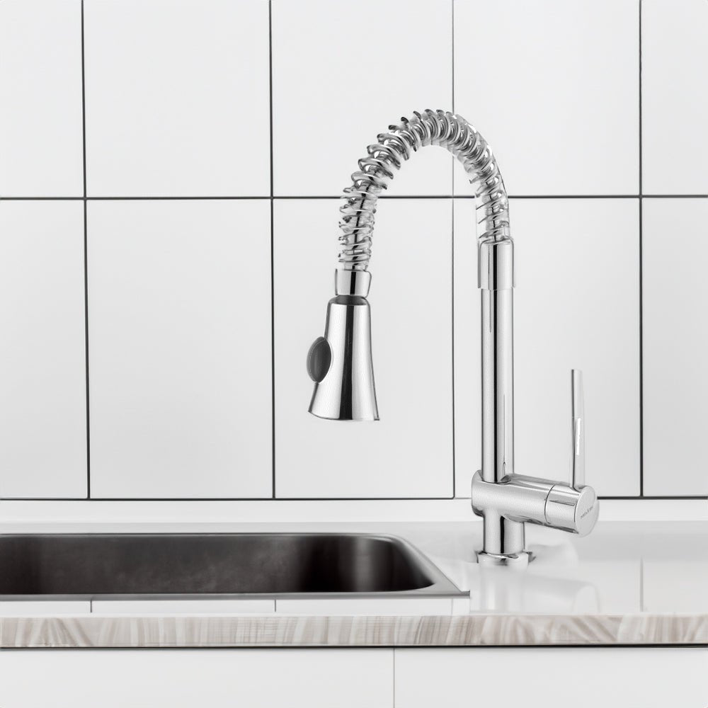 Miscelatore lavello con molla e doccetta estraibile cromo — Porta & Bini - HD casa