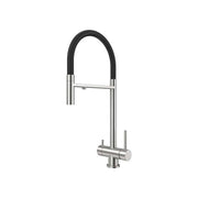 Miscelatore lavello cucina a 3 vie Atlas nichel Satinato/Nero — Aeffe Luxury - HD casa
