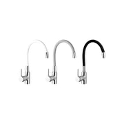 Miscelatore lavello cucina Softline a canna in gomma flessibile Bianco/Cromo — Aeffe Luxury - HD casa
