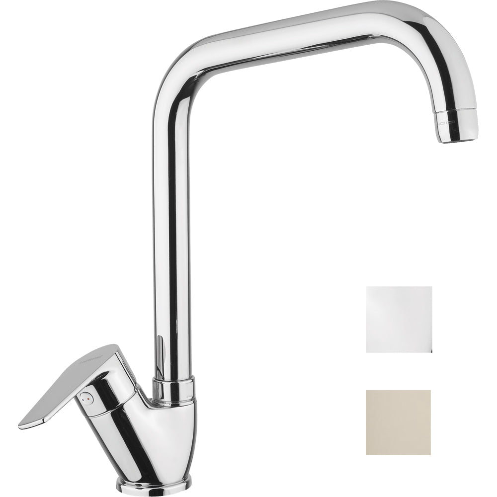 Miscelatore lavello king canna ad l fragranite avena — Oioli - HD casa