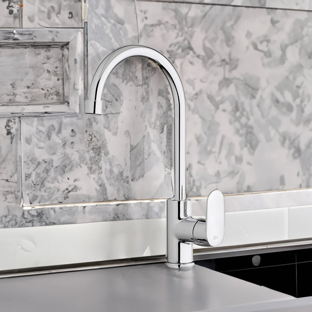 Miscelatore lavello monoforo canna ad u candy cromo — Paffoni - HD casa