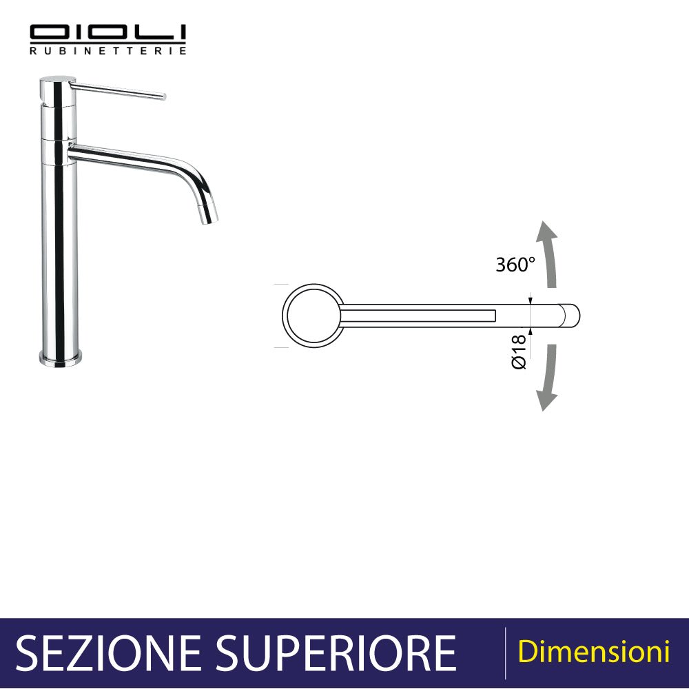Miscelatore lavello monoforo Micro cromo — Oioli - HD casa
