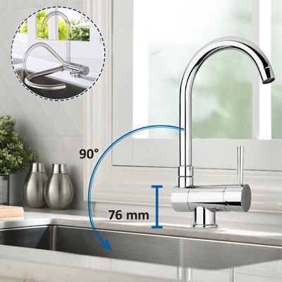 Miscelatore lavello monoforo sottofinestra stick cromo — Paffoni - HD casa