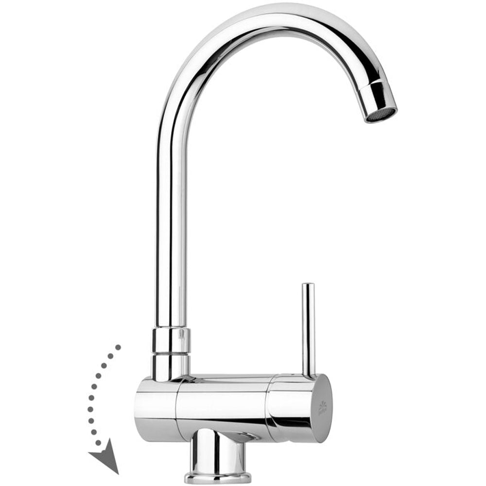 Miscelatore lavello monoforo sottofinestra stick cromo — Paffoni - HD casa