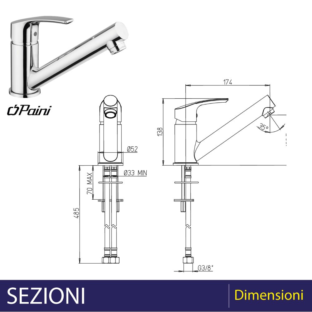 Miscelatore lavello new BERRY" cromo — Paini - HD casa