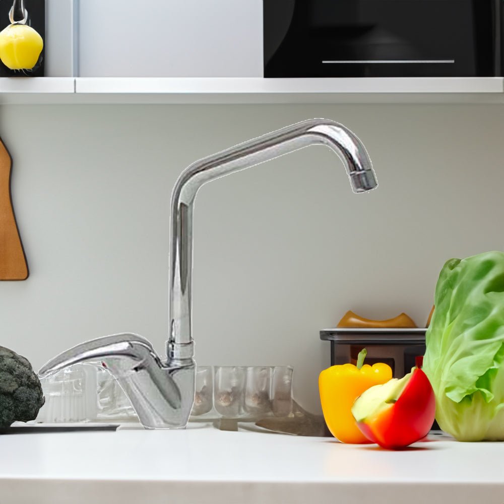 Miscelatore lavello prince canna a l cromo — Aeffe - HD casa