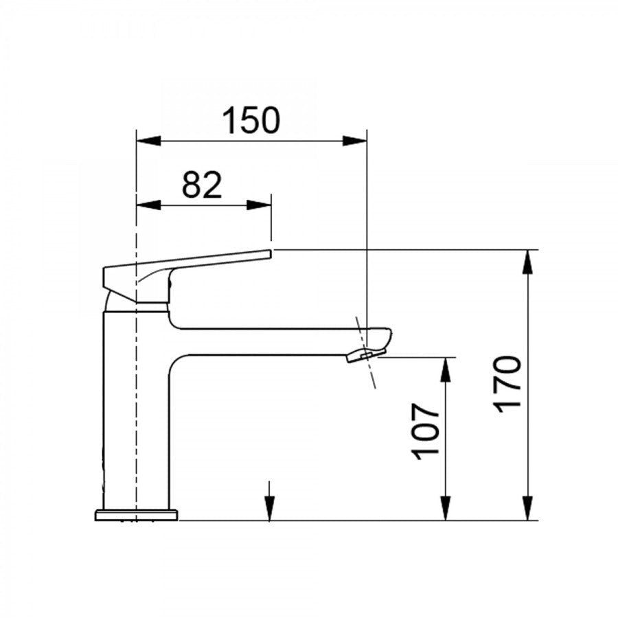 Miscelatore Monocomando lavabo cromato - FUNKY - HD casa
