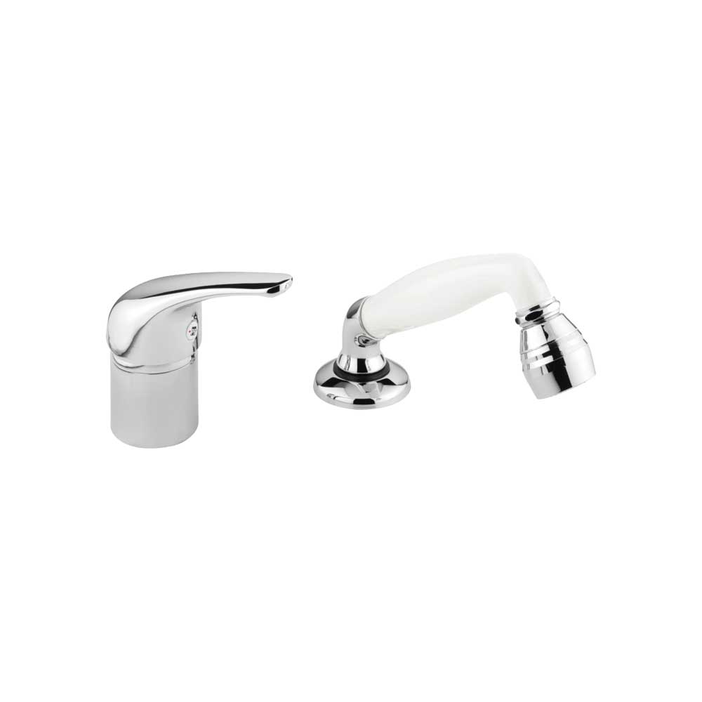 Miscelatore parrucchiere con doccetta estraibile Cromo/Bianco — Porta & Bini - HD casa