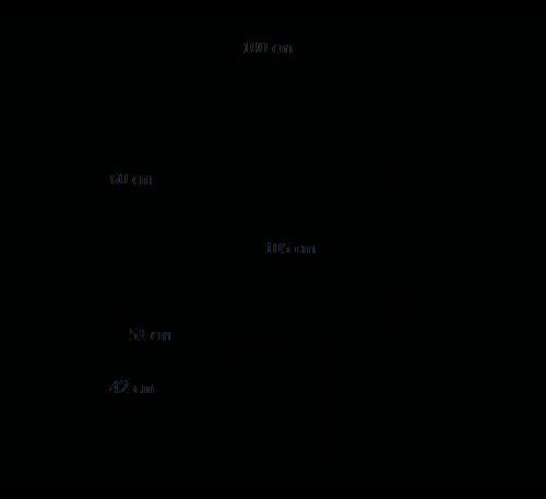 Mobile bagno 3 ante da 105cm lavabo in resina e specchio con lampada led - HD casa