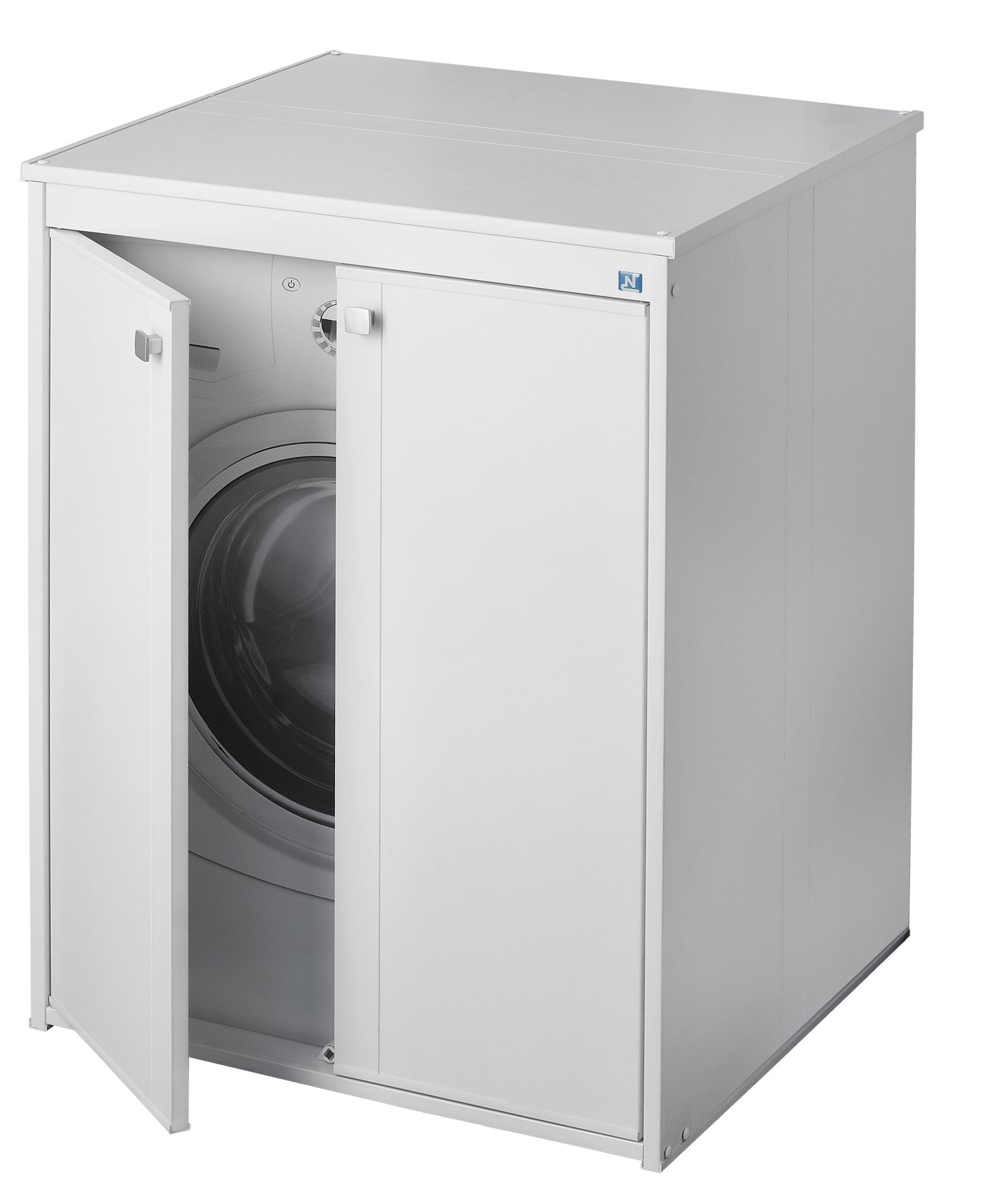 Mobile copri lavatrice in pvc in kit completo 70x60 cm modello Onda, resistente all’acqua - HD casa