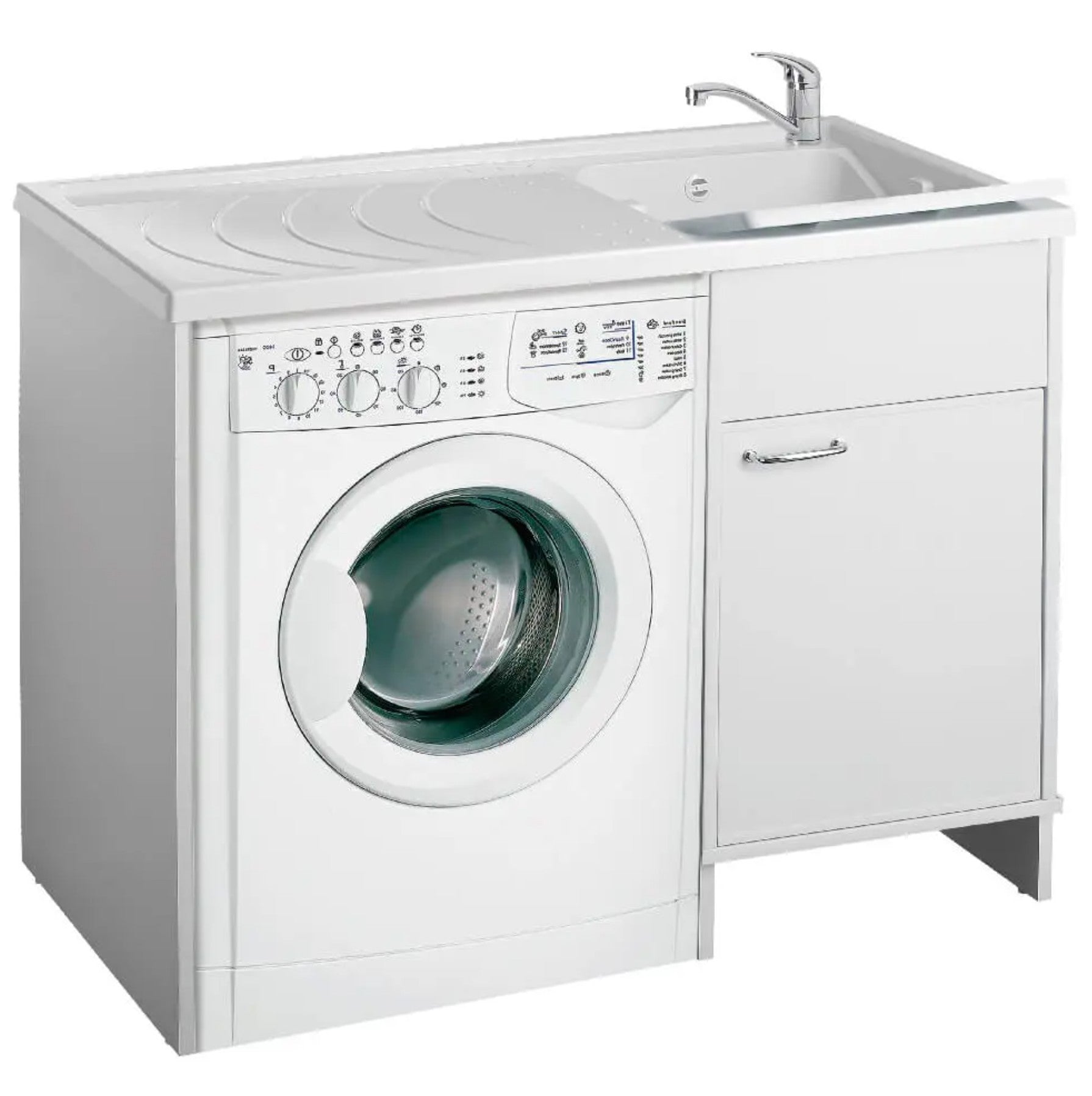 Mobile coprilavatrice a 1 anta con vasca reversibile in kit 109x60cm modello Garden per interni ed esterni, pratico e resistente - HD casa