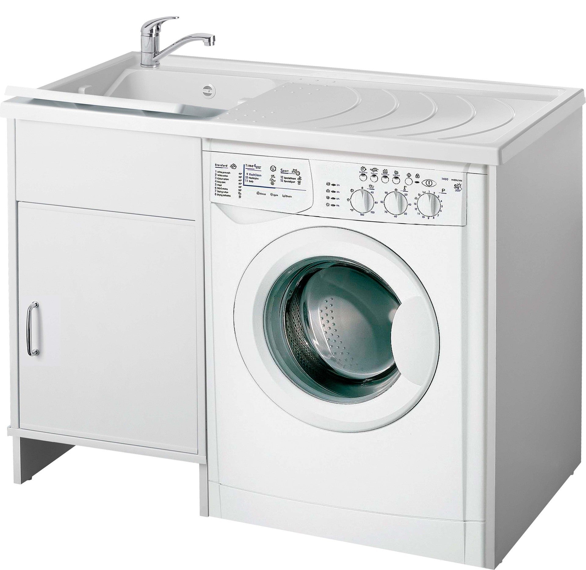 Mobile coprilavatrice a 1 anta con vasca reversibile in kit 109x60cm modello Garden per interni ed esterni, pratico e resistente - HD casa