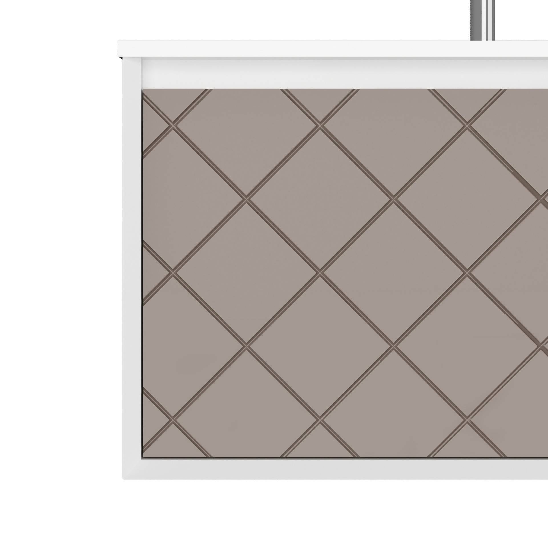 Mobile da bagno sospeso da 81cm colore cappuccino lucido - HD casa
