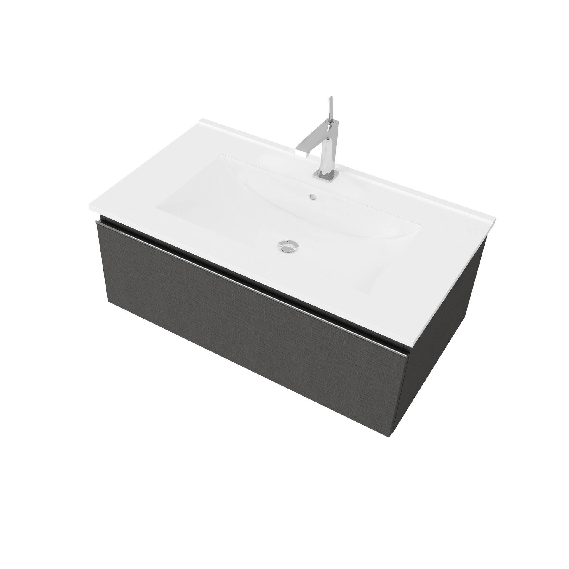 Mobile da bagno sospeso da 81cm colore lino - HD casa