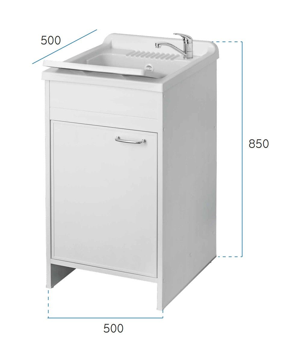 Mobile lavatoio a 1 anta in kit 50x50cm modello Garden per interni ed esterni , pratico e resistente - HD casa