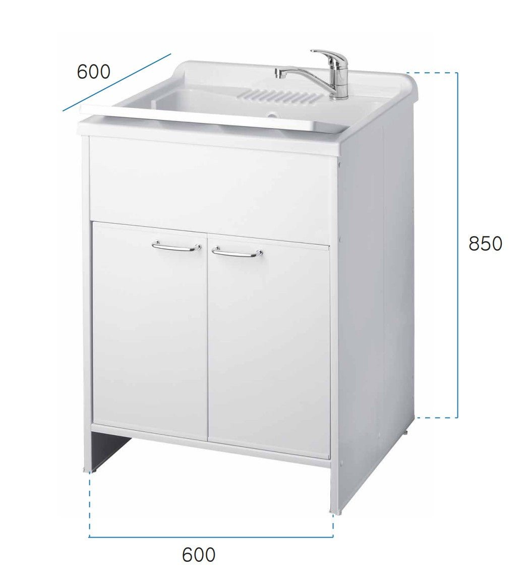 Mobile lavatoio a 2 ante in kit 60x60cm modello Garden per interni ed esterni , pratico e resistente - HD casa